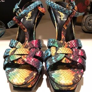 YSL Snake skin tie dye pumps